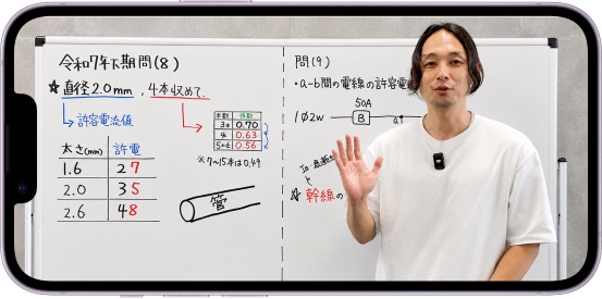 ガミデンキちゃんねるの講義動画をスマホで視聴するイメージ